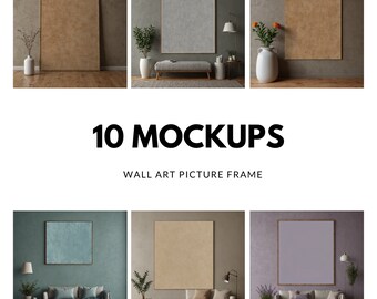 10 Frame Mockup Bundle, Modern Simple Wall Art Mock Up Photograph Styled Template Stock Photo Frame Art print Mockup Digital Download