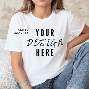 Bella Canvas 3001 White Tshirt Mockup Clothing Mock Up 3001 White T-shirt Mockup White Shirt Mock up White Shirt Template