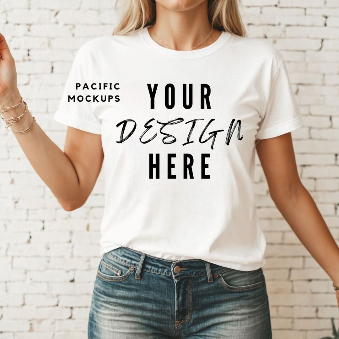 Gildan 5000 White Tshirt Mockup Clothing Mock up Gildan White T-shirt