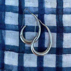 Sterling silver half hoop earrings