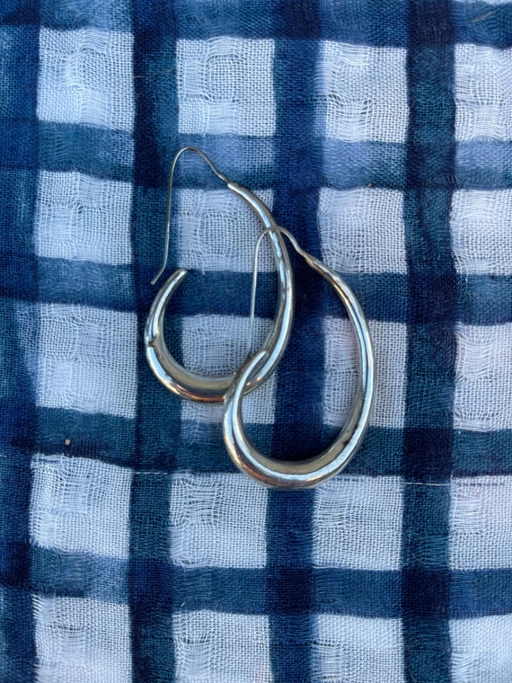 Sterling silver half hoop earrings