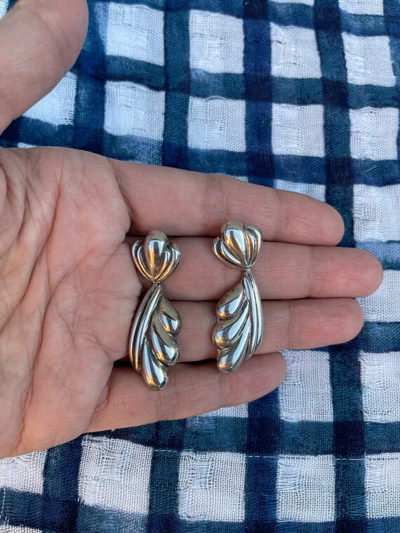 Sterling silver drop earrings - image 3