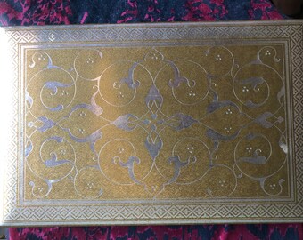 Gold with silver inlay design Jewelry Box