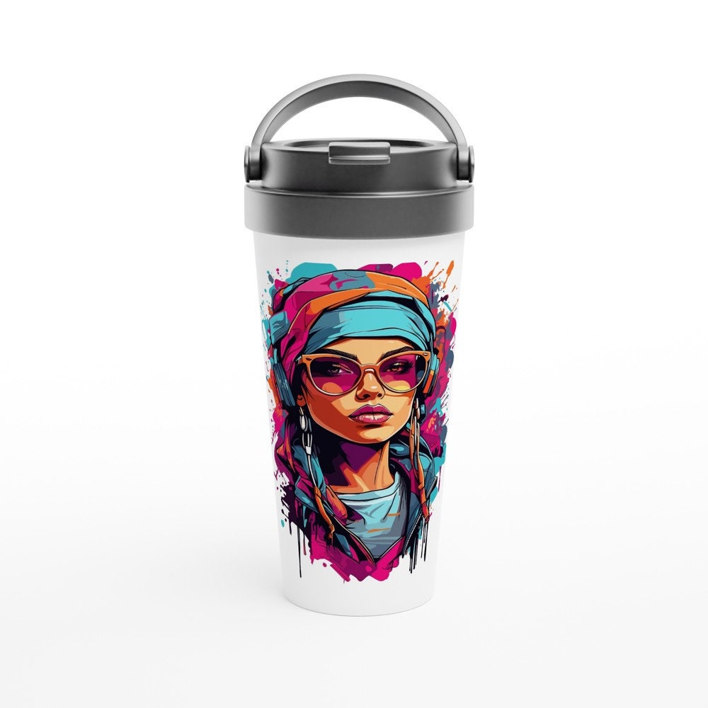 Cool Girl - White 15oz Stainless Steel Travel Mug