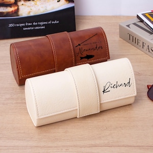 MWK Personalized Sunglass Cases,Custom Vintage Leather Eyeglass Holder,Unisex Case Glasses,Best Dad Gift,Wedding Gifts,Travel Essentials