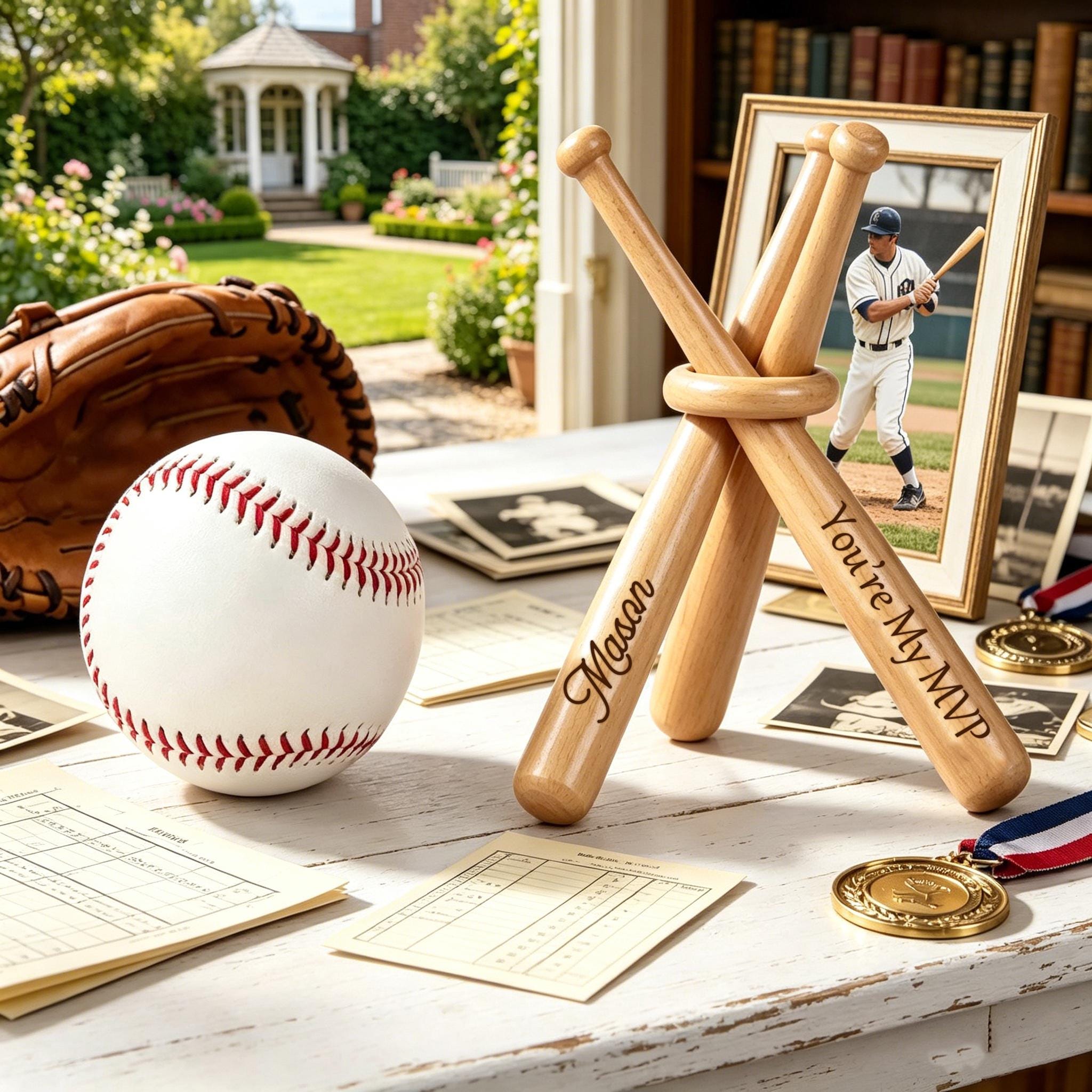 Personalized Baseball Display Stand, Custom Engraved Wooden Ball Holder ...