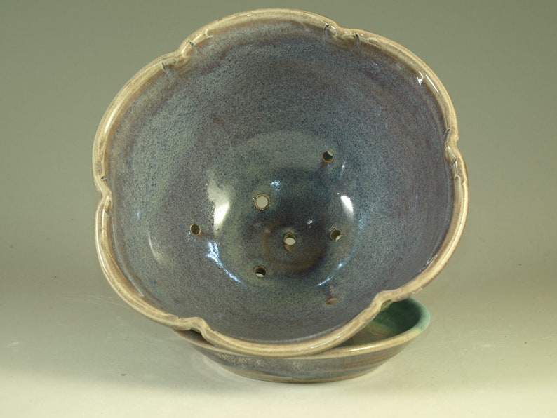 Berry Bowl in turquoise handmade stoneware pottery image 3
