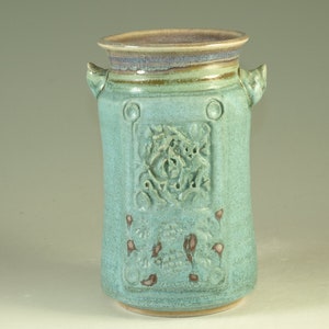 Vase à fleurs poterie en grès faite main image 1