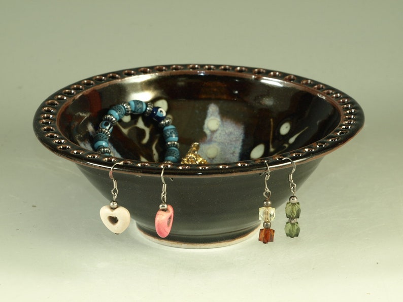 Jewelry bowl & earring holders apx 50 holes image 2