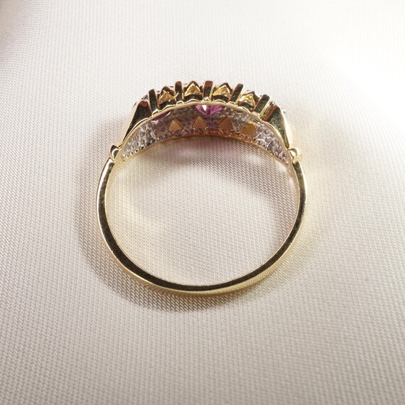 Vintage 9CT Ruby and diamond ring - image 5