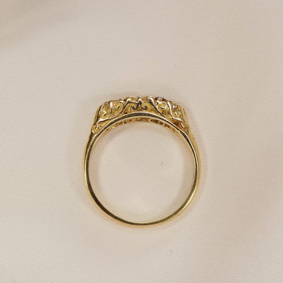 18CT Ruby and old cut diamond ring - image 4