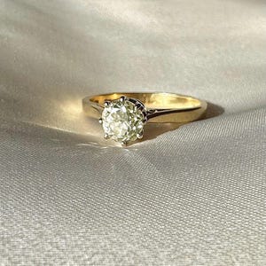 18CT Old European cut diamond solitaire ring