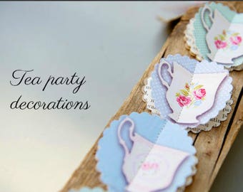 Alice in wonderland decorations, Tea party decorations, Tea party favors, Tea party bridal shower, tea party baby shower, tea party decor