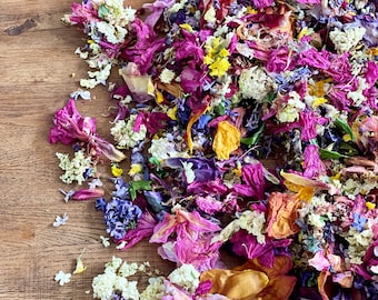 Wedding confetti, biodegradable confetti, dried flowers, wedding petals, flower petals, wedding toss, throw confetti, FOR 10 GUESTS
