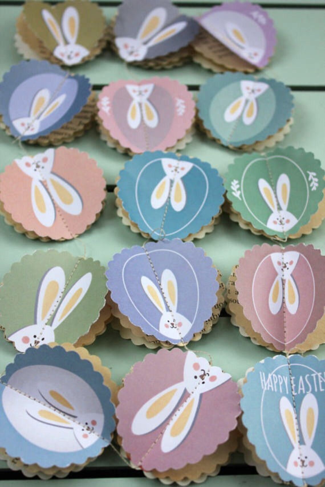 Primitive Easter Decorations Easter Garland Easter Bunny Etsy