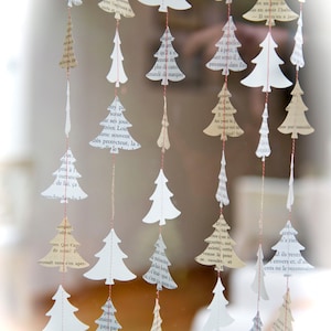 Christmas Garland, paper garland, &quot;My French Christmas Tree&quot;, Christmas ornament, Christmas decor, holiday decor, Paper baubles, home decor