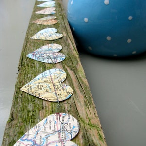 Weddings decor, decor for him, Wedding decor, Unique decor, decor decor for her, Eco friendly gift, Paper garland, Map garland