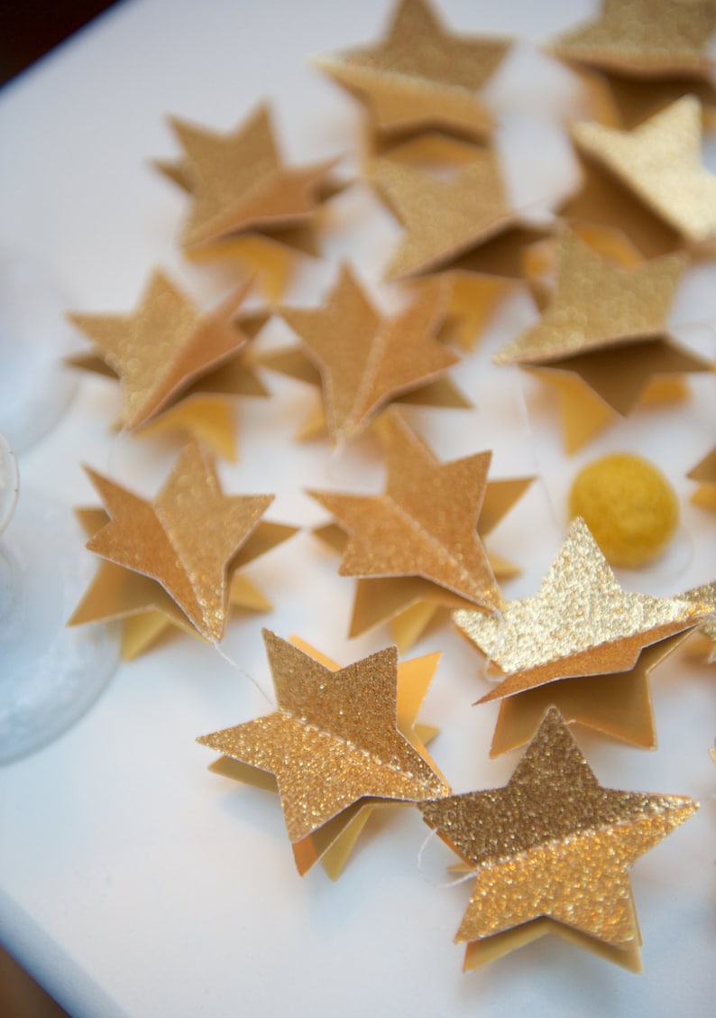 Holiday Decor Christmas Gift for Women Gold Glitter Garland Etsy