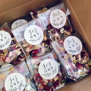 Coriandoli biodegradabili, coriandoli per matrimoni, coriandoli a forma di petalo, coriandoli a forma di fiore, coriandoli ecologici, sacchetti per il lancio di petali, pacchetti di coriandoli/confezioni da 10