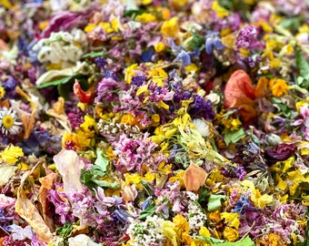 Confeti de boda, confeti biodegradable, flores secas, pétalos de boda, pétalos de flores, lanzamiento de boda, manta de boda, PARA 10 INVITADOS
