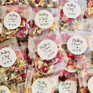 Sprinkle Me WEDDING CONFETTI Real Dried Petal Packets Biodegradable Flutter Fall 