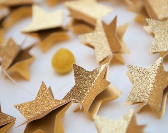 Christmas clearance, Holiday decor, Star garland, Glitter garland, Unique gifts, Modern Christmas, Christmas garlandChristmas gift,