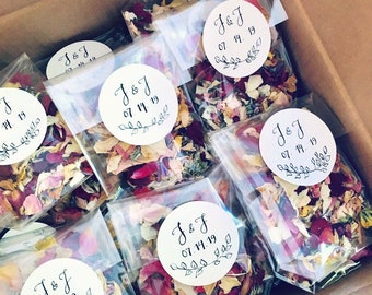 Wedding confetti, Biodegradable confetti, Petal Confetti, Flower confetti, Eco friendly confetti, Petal toss bags, Confetti packets/10 packs