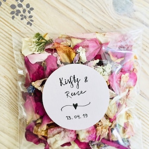Biologiskt nedbrytbar konfetti, Bröllopskonfetti, Blomkonfetti, Blomsterkonfetti, Miljövänlig konfetti, Blombladspåsar, Konfettipaket/10-pack