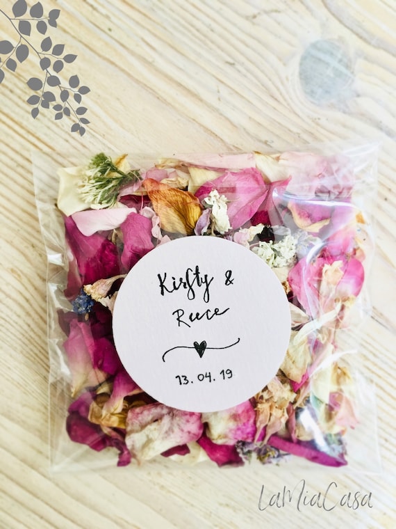 75 Bags Of Natural Biodegradable Confetti Rose Petal & Lavender Organza Bags 