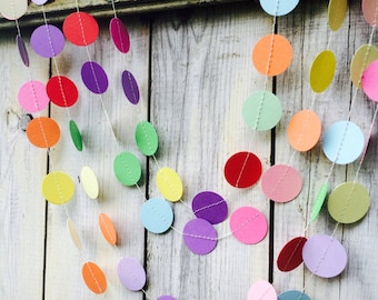 Einzigartige Wohnkultur, Eco freundliche Hochzeit, Papiergirlande, Regenbogenpartydekoration, Regenbogengirlande, Valentinstag