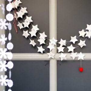 Holiday decor, Rustic holiday decor, Traditional Christmas, Modern Christmas, Star garland, Holiday mantel, Christmas mantleChristmas gift, image 1