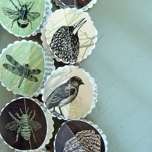 Bird decor, birds decoration, birds and bees, Unique gift for kids, paper birds,