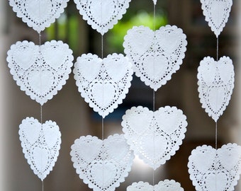 Rustic Wedding decor, Wedding decorations, Wedding garland, Heart garland, Farmhouse Wedding, Modern Wedding decor