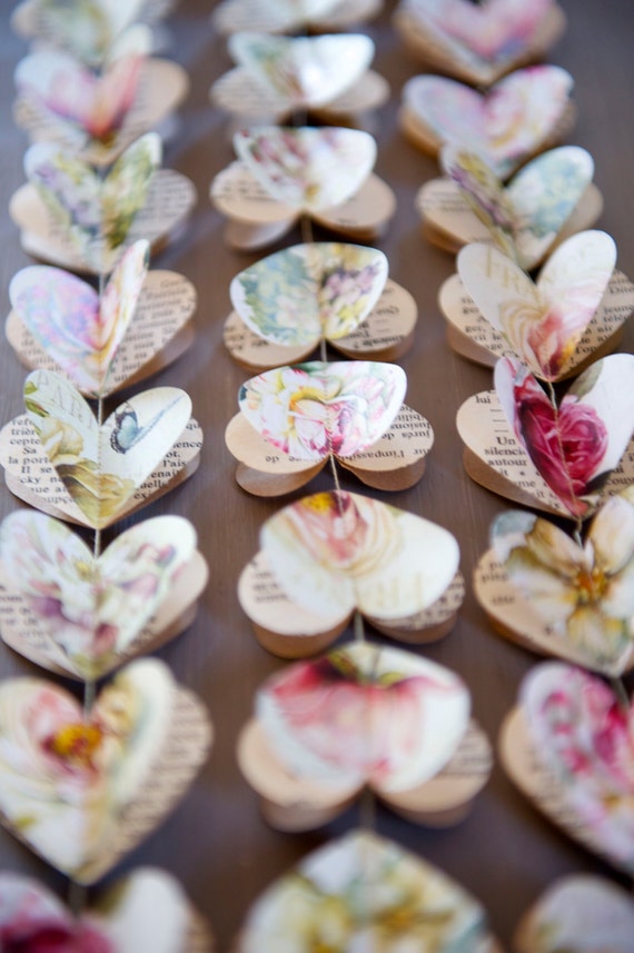 Unique gift, for women, Unique gift, Mom, Unique gift, for her, Rustic home decor, Eco friendly gift, Heart garland, Holiday decor