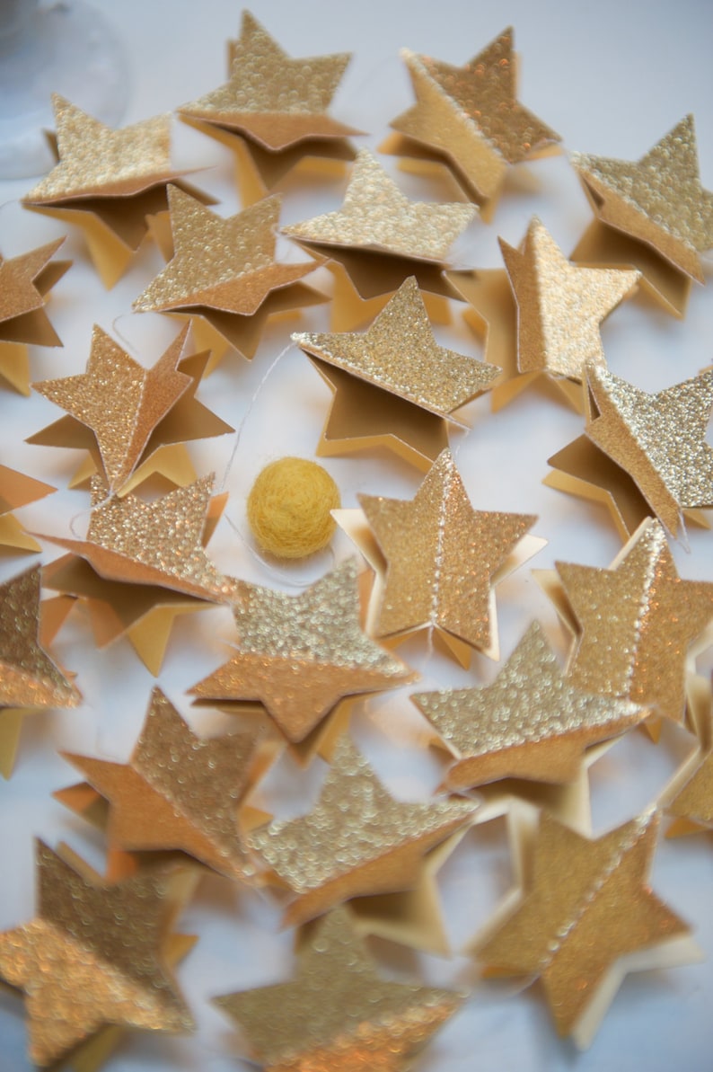 Holiday Decor Christmas Gift for Women Gold Glitter Garland Etsy