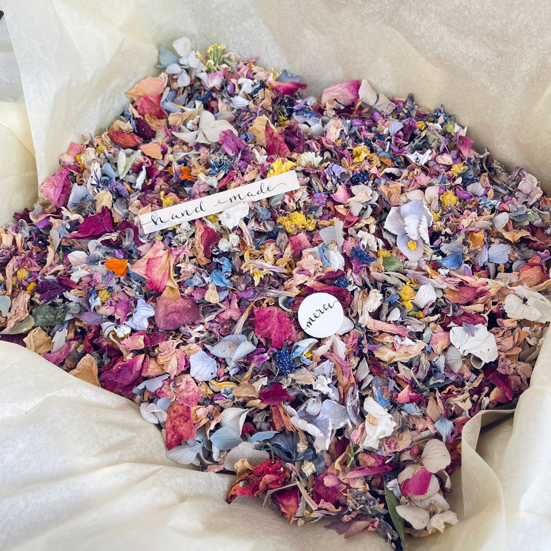 Dried Flower Confetti, 12 Packs Biodegradable Flower