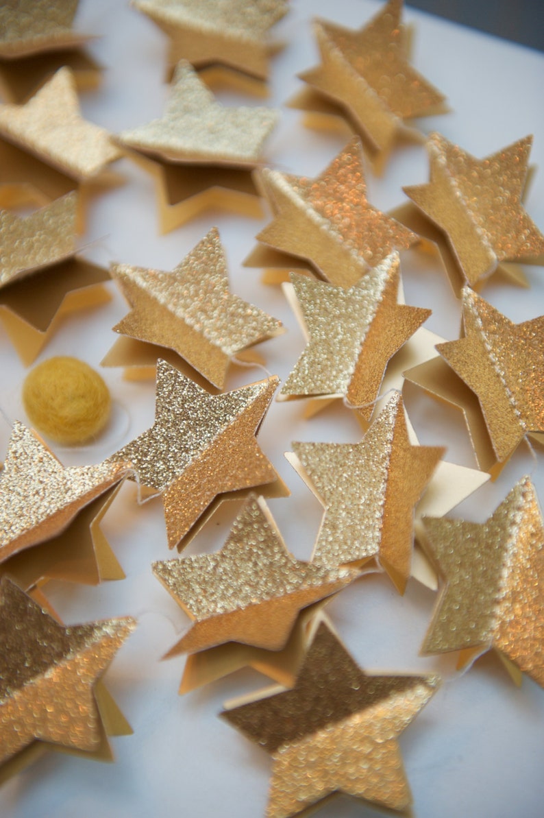 Holiday Decor Christmas Gift for Women Gold Glitter Garland Etsy