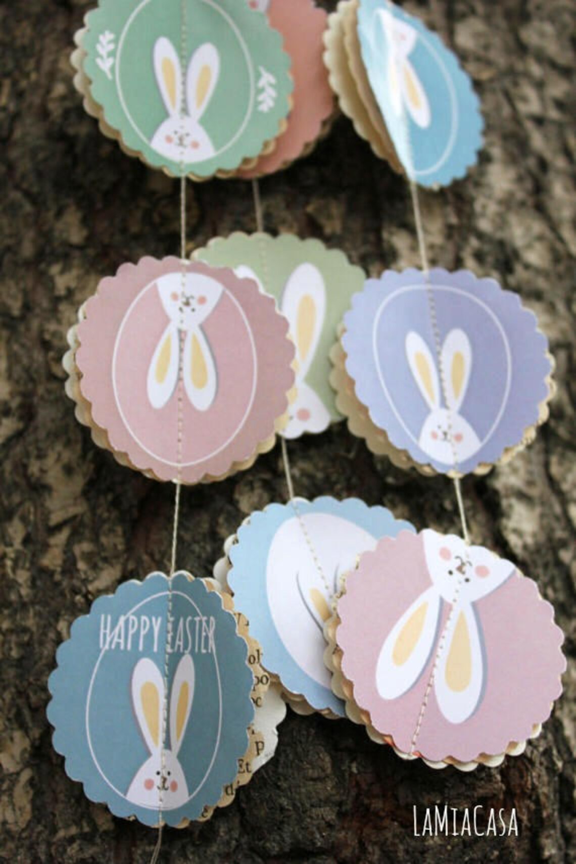 Primitive Easter Decorations Easter Garland Easter Bunny Etsy
