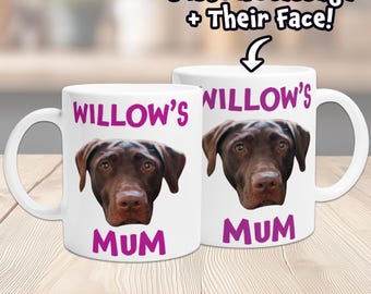 Personalised Dog Mum Mug: Custom Pet Photo Coffee Cup