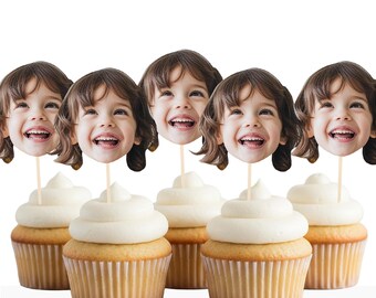 Personalised Photo Cake Toppers | Custom Birthday Party Decor