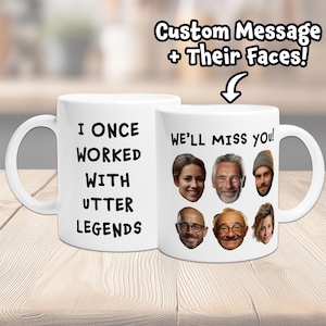 Personalised Retirement Coffee Mug: Funny Colleague Leaving Gift | I Once Worked With Utter Legends