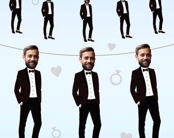 Personalised Groom Bunting - Custom Wedding Decoration Hen Party Stag Do Banner - Funny Engagement Party Garland - Gift Decor Husband Wife