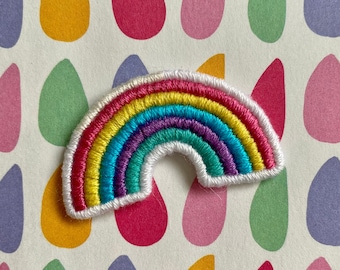 Rainbow Hand Embroidered Patch