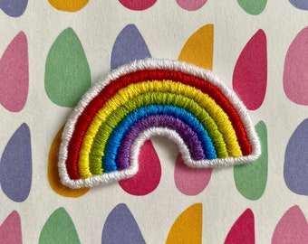 Rainbow Hand Embroidered Patch