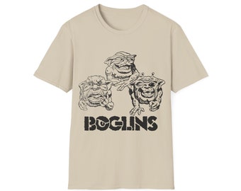 1980s boglins fan design tshirt featuring boint, doink, and squit