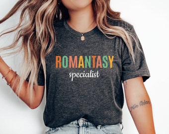 Romantasy Expert T Shirt, Reading Tshirt, Romance Reader Tee, Fantasy Tee, Librarian Shirt, Literature T-Shirt, Bookish Tee, Book Lover Gift