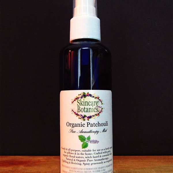 Patchouli Spray | Mist for Room and Body | Organic & Natural | Skincare Botanics