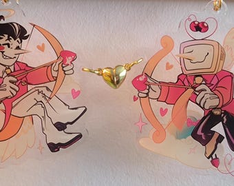 El amor triunfa - Llaveros magnéticos Cupido Tenna y Spamton