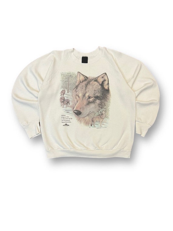 Vintage 90's 3D Emblem Wolf Sweatshirt