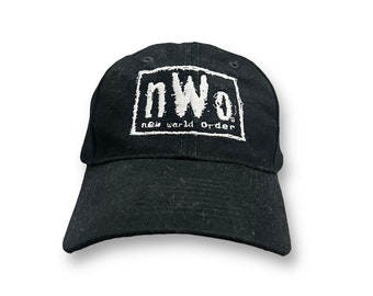 Vintage Y2K WCW NWO WWF Wrestling Snapback Cap